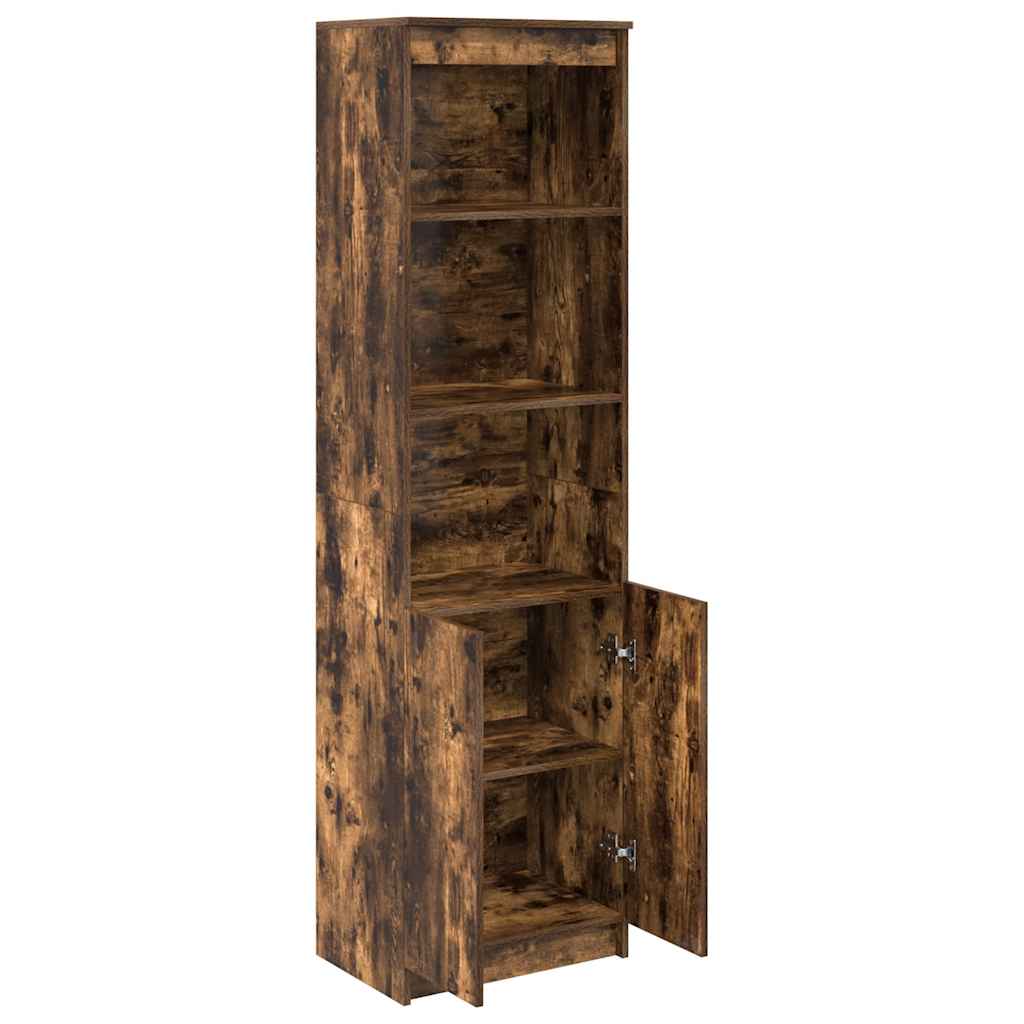 Highboard røkt eik 50x35x180 cm konstruert tre