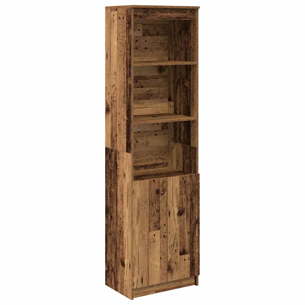 Highboard gammelt tre 50x35x180 cm konstruert tre