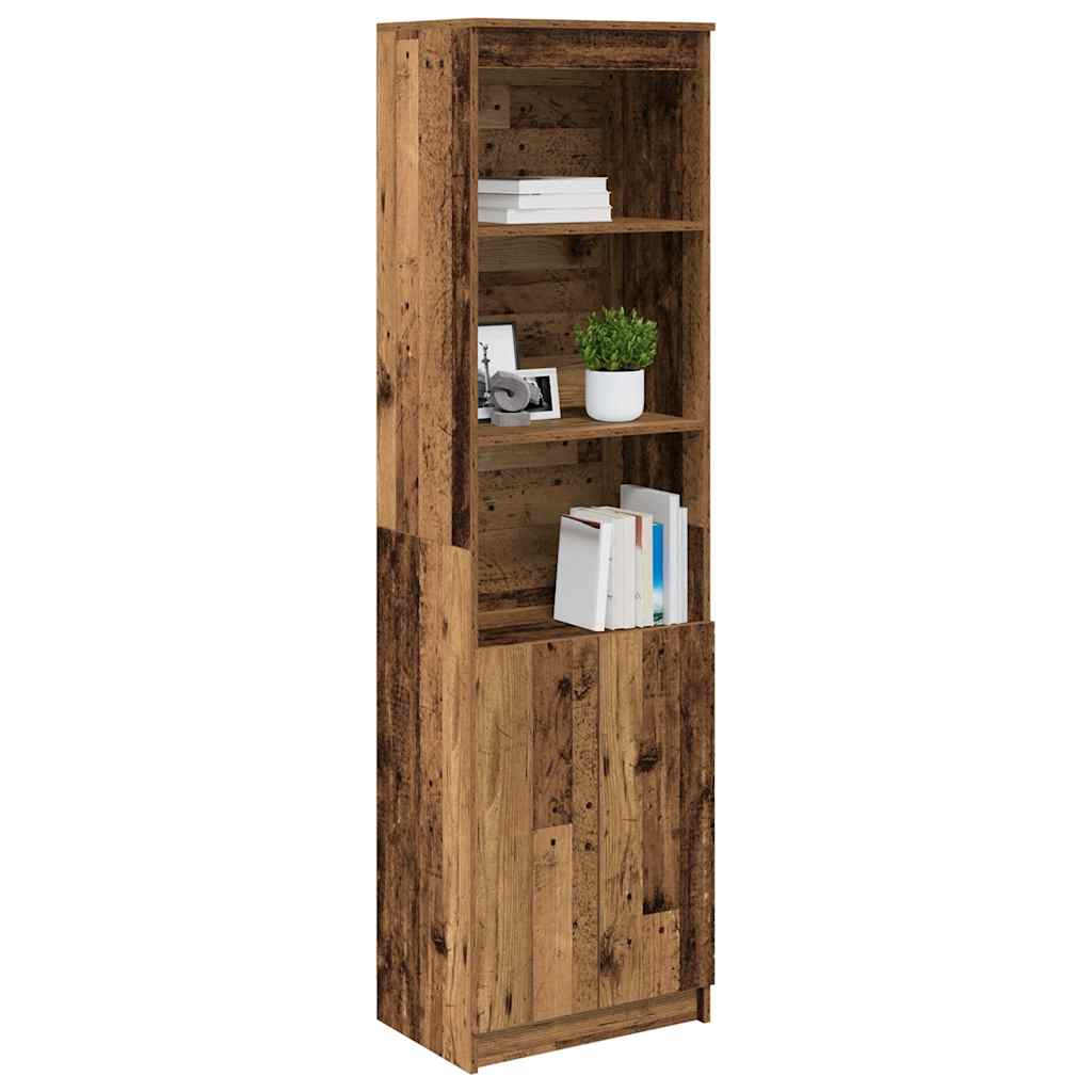 Highboard gammelt tre 50x35x180 cm konstruert tre