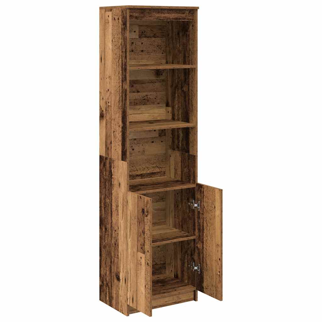 Highboard gammelt tre 50x35x180 cm konstruert tre