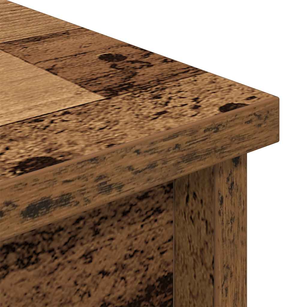 Highboard gammelt tre 50x35x180 cm konstruert tre