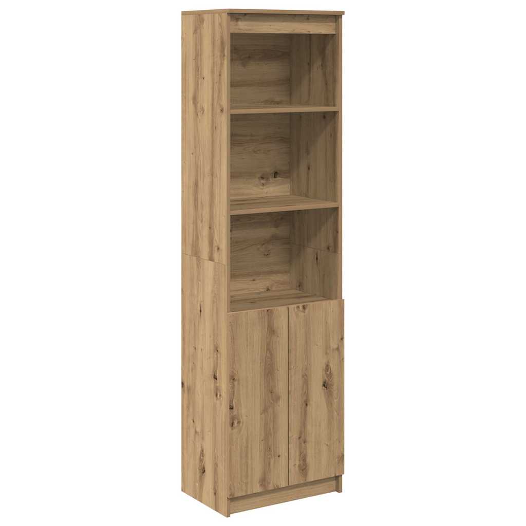 Highboard artisan eik 50x35x180 cm konstruert tre