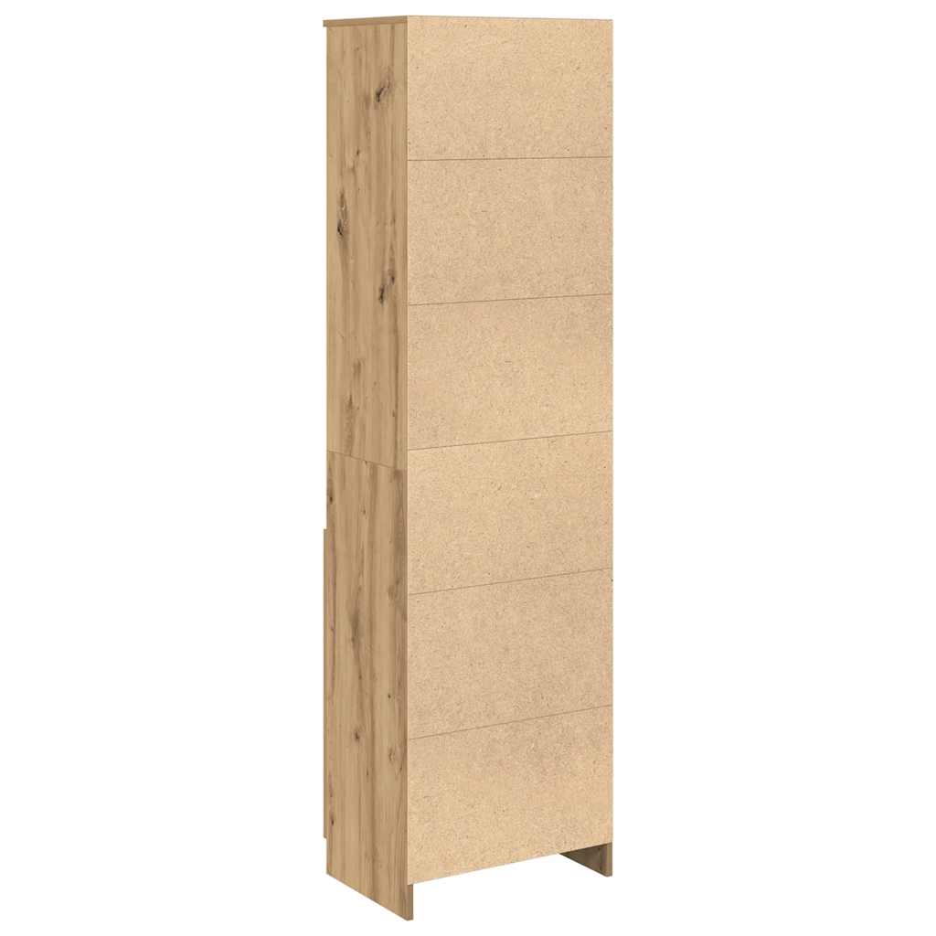 Highboard artisan eik 50x35x180 cm konstruert tre