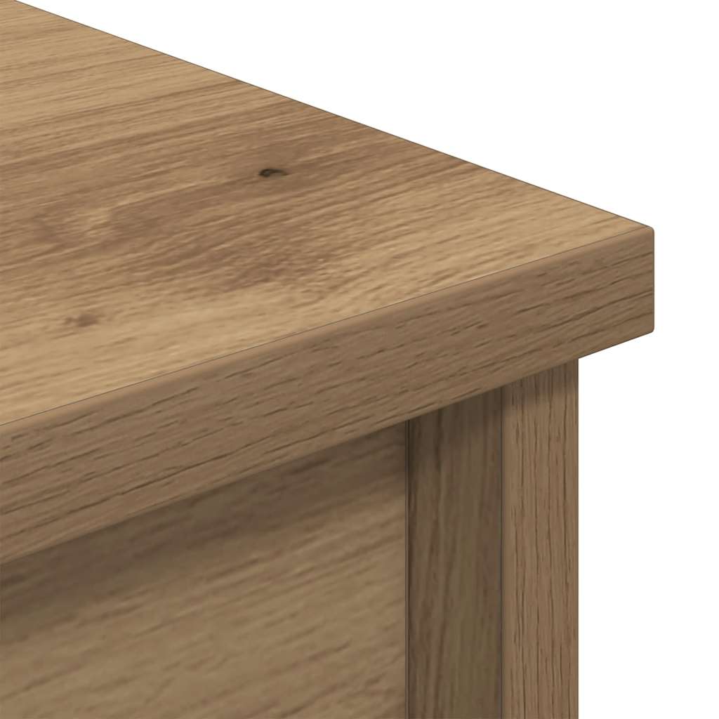 Highboard artisan eik 50x35x180 cm konstruert tre