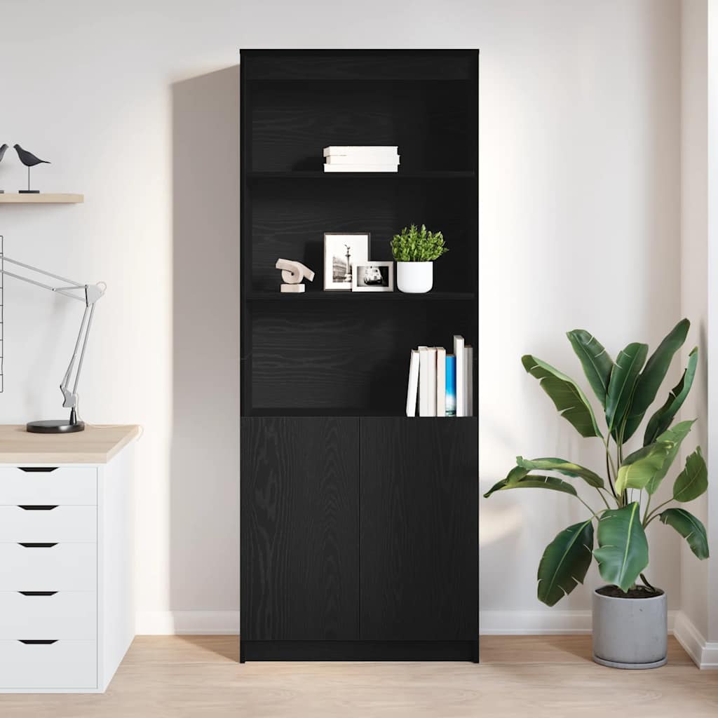 Høybord svart eik 70x35x180 cm konstruert tre vidaXL