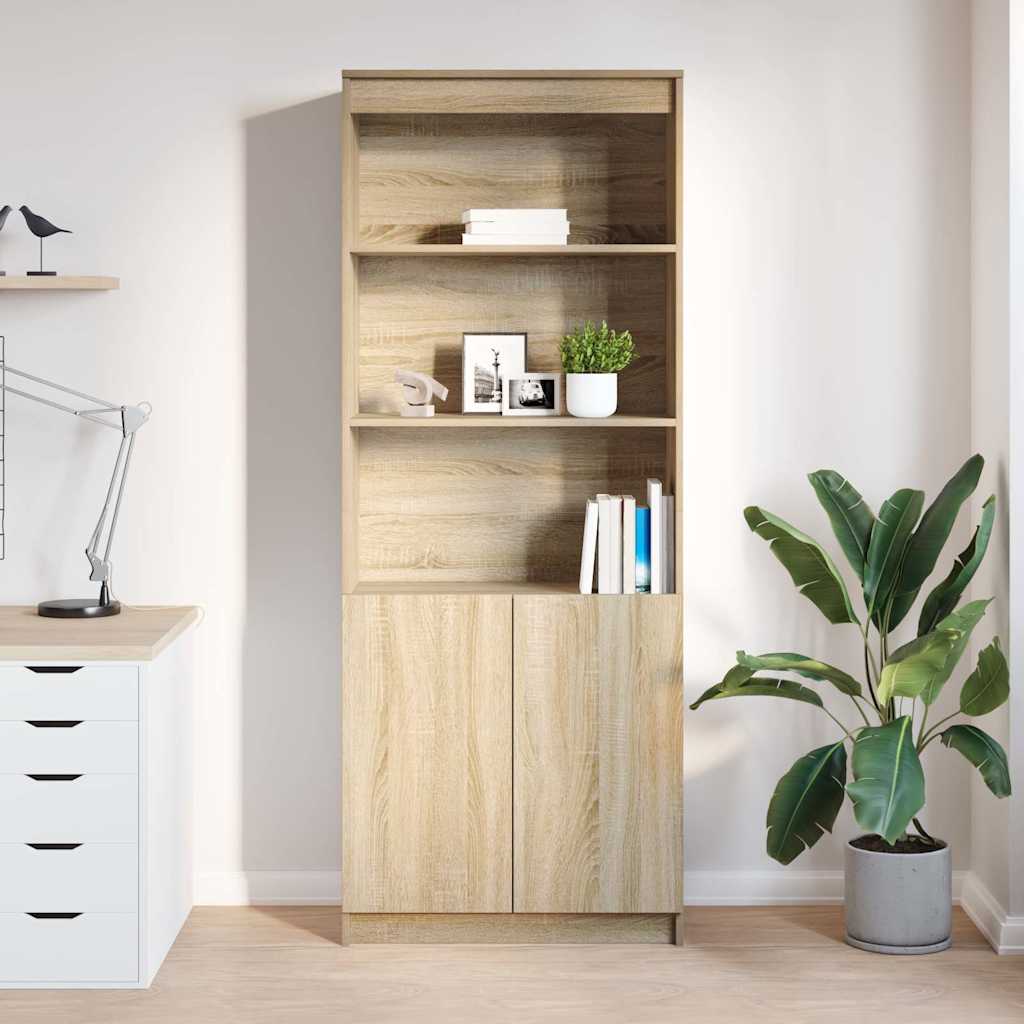 Highboard sonoma eik 70x35x180 cm konstruert tre