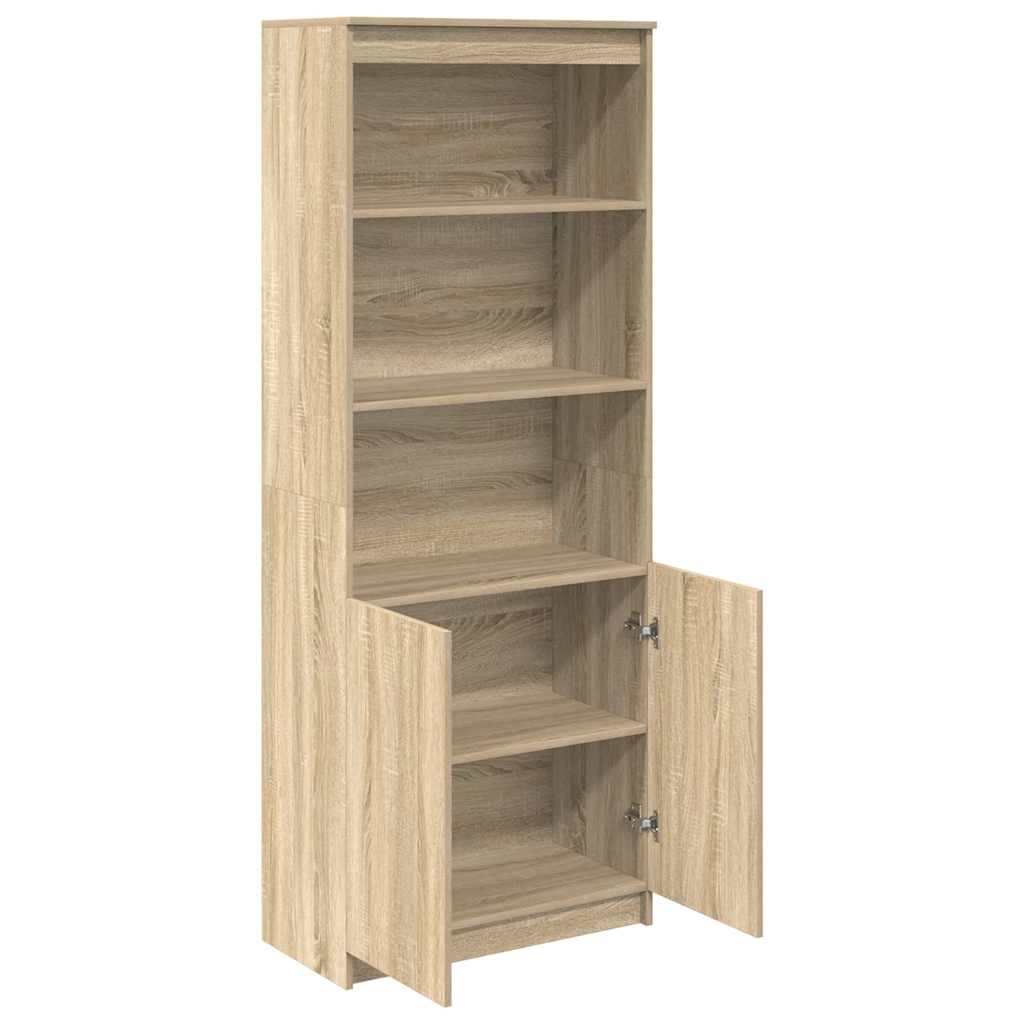 Highboard sonoma eik 70x35x180 cm konstruert tre
