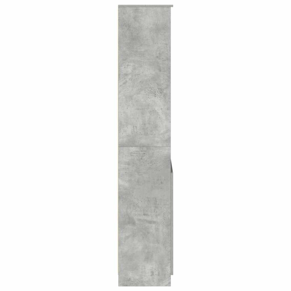 Highboard betonggrå 70x35x180 cm konstruert tre