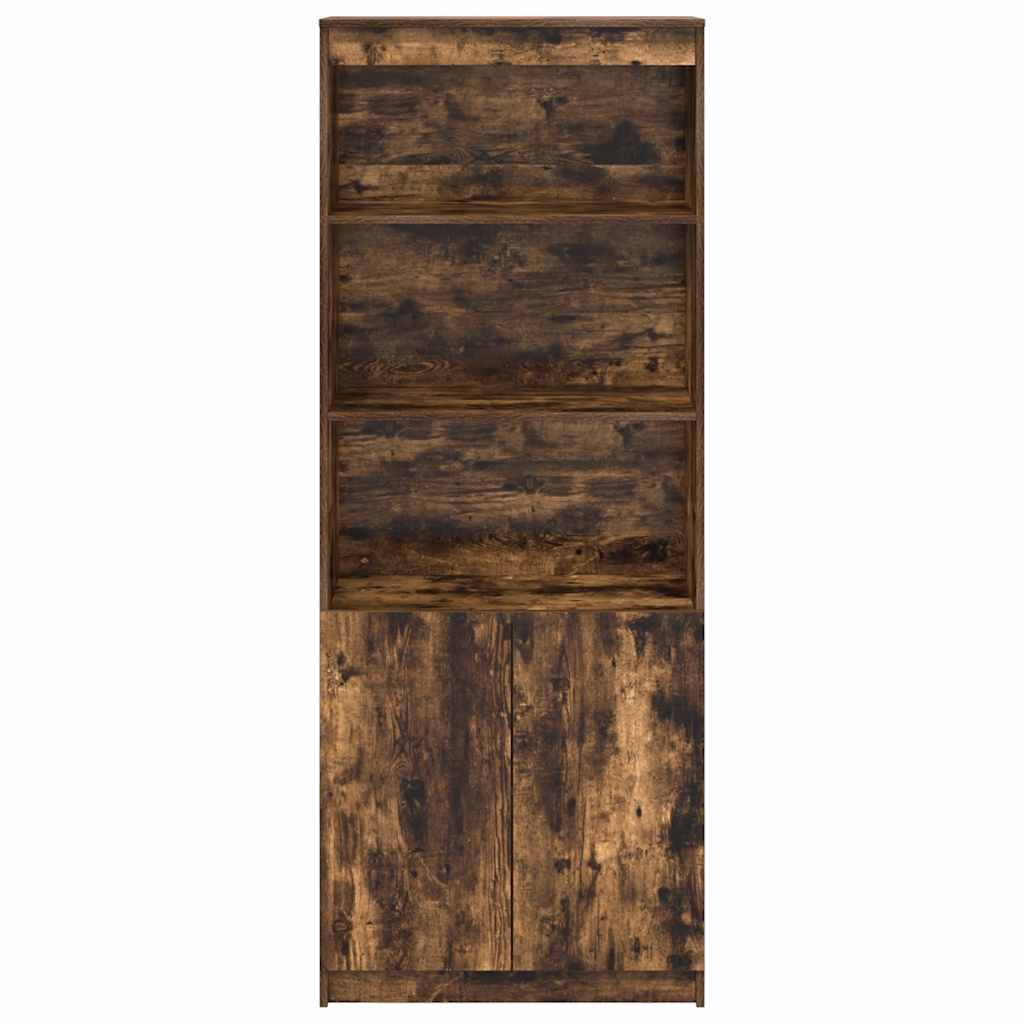 Highboard røkt eik 70x35x180 cm konstruert tre