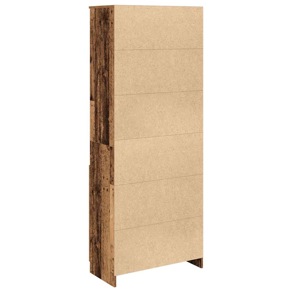 Highboard gammelt tre 70x35x180 cm konstruert tre vidaXL
