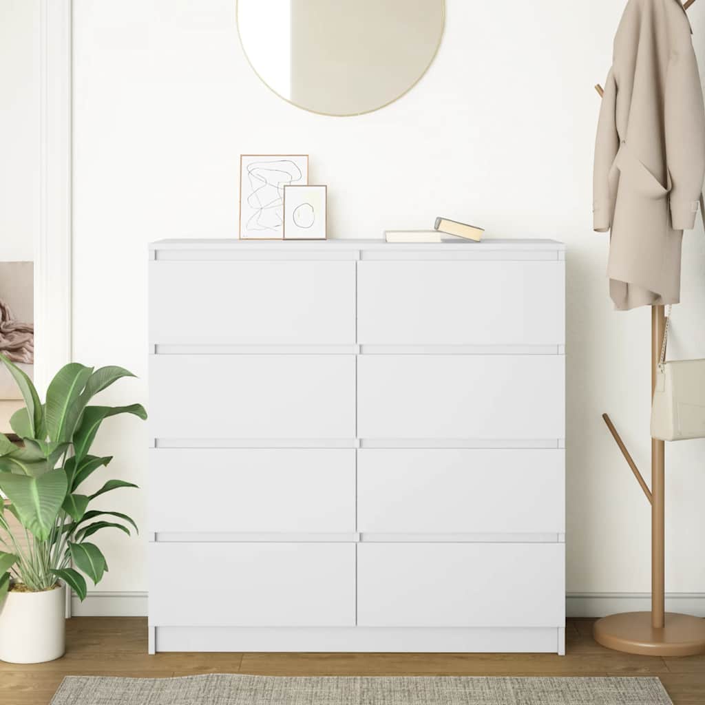 Skjenk hvit 100x35x99 cm konstruert tre