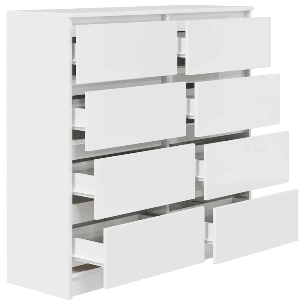 Skjenk hvit 100x35x99 cm konstruert tre