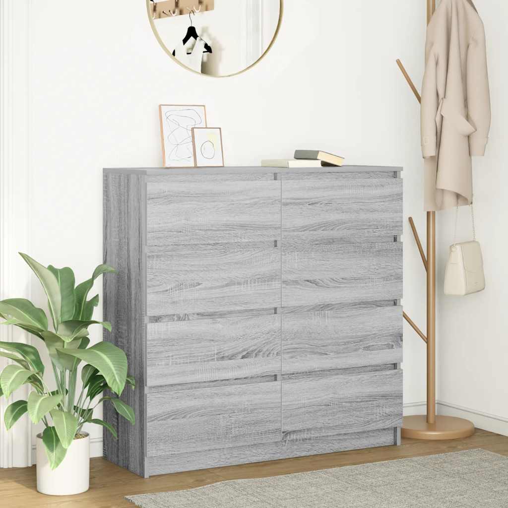 Skjenk grå sonoma 100x35x99 cm konstruert tre