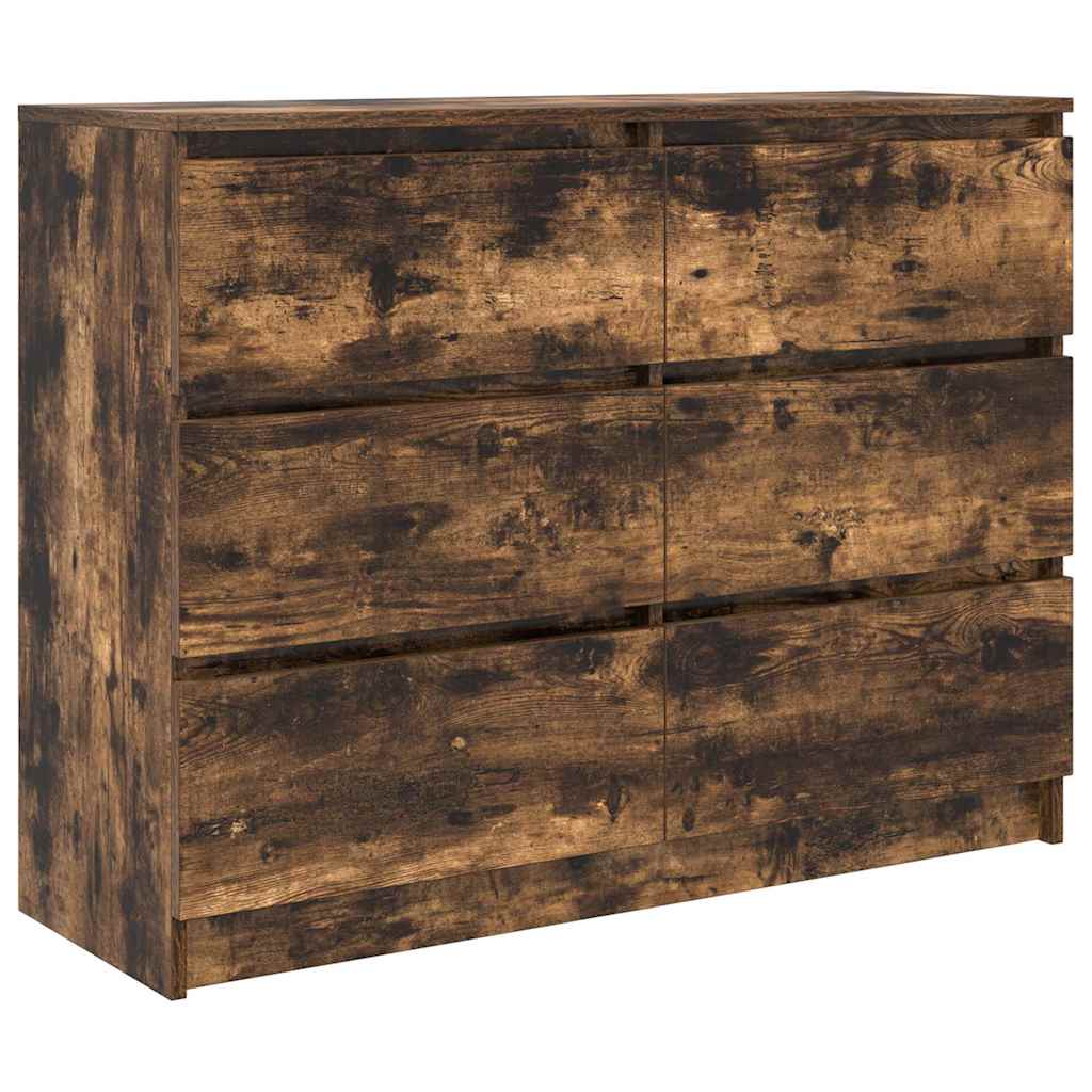 Skjenk røkt eik 100x35x76 cm konstruert tre