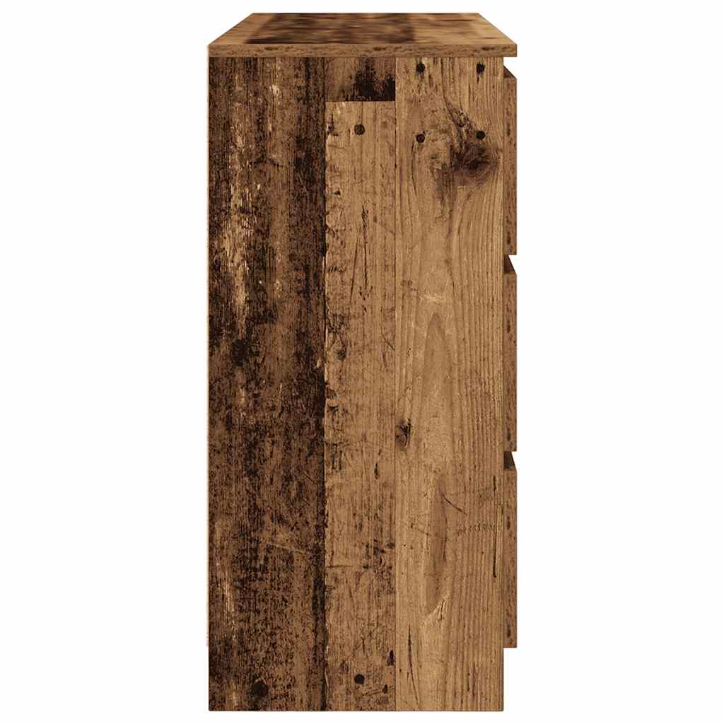 Skjenk gammelt tre 100x35x76 cm konstruert tre