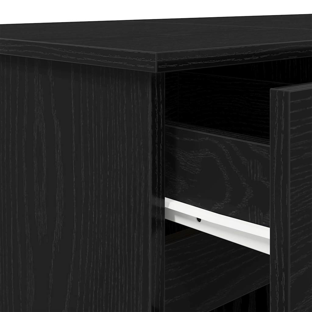 Skrivebord Svart eik Konstruert tre 140 x 49 x 76 cm