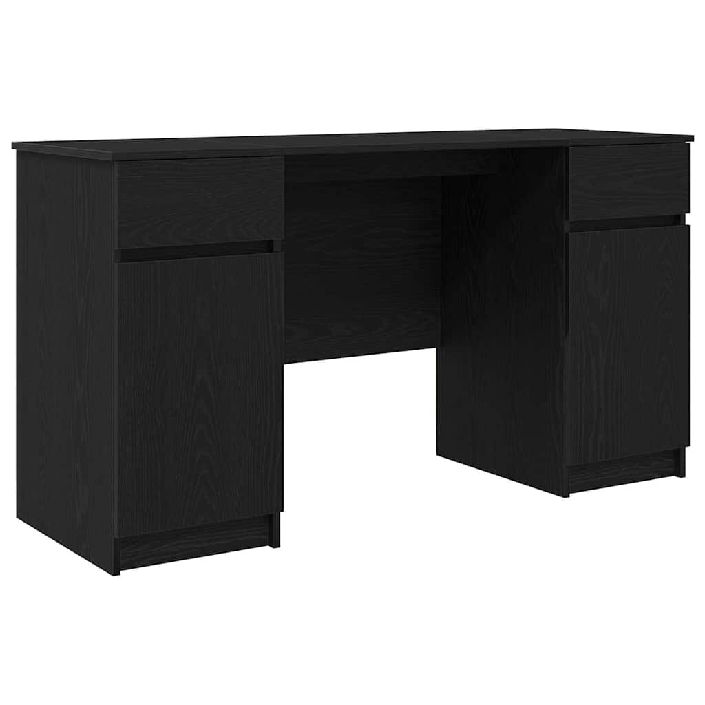 Skrivebord Svart eik Konstruert tre 140 x 49 x 76 cm