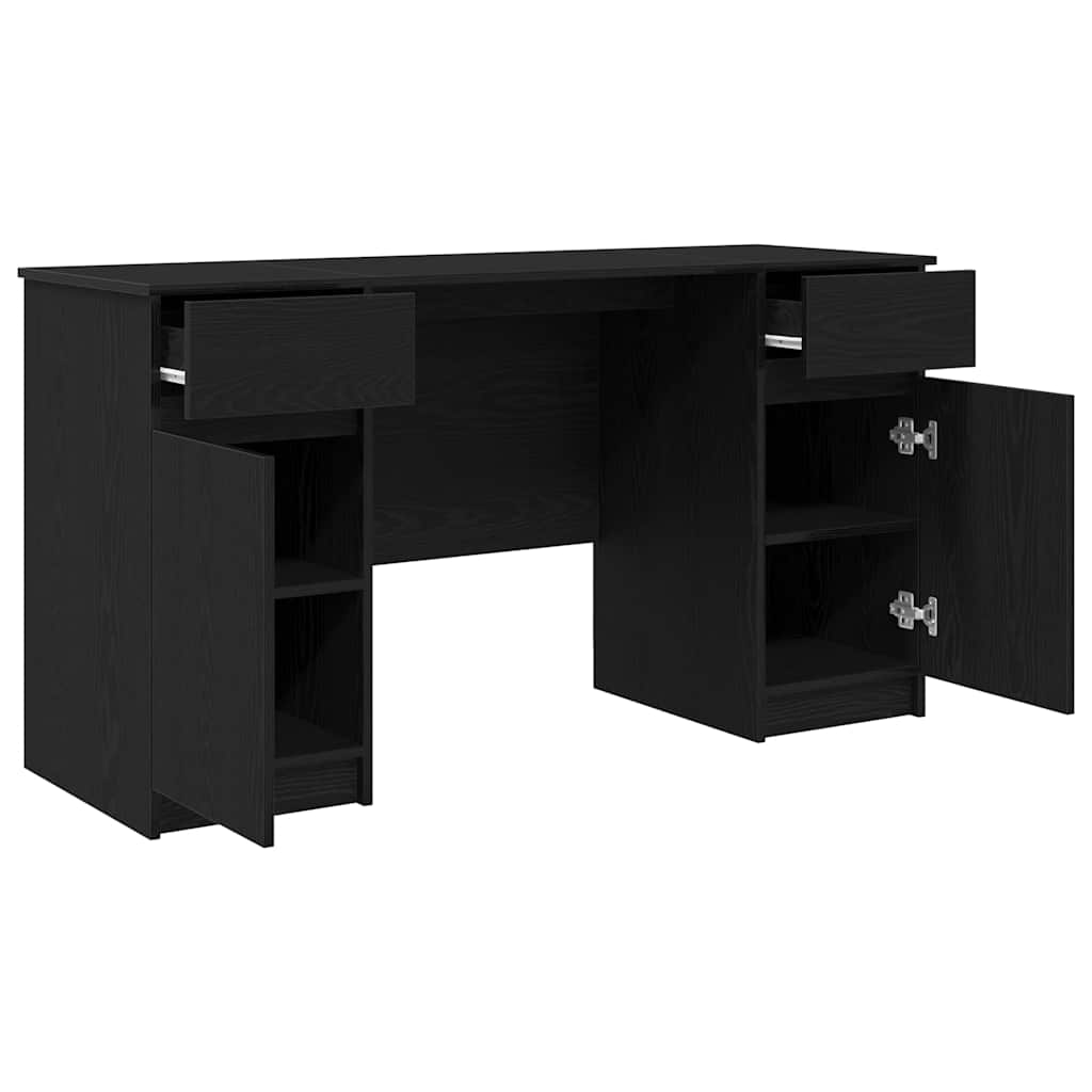 Skrivebord Svart eik Konstruert tre 140 x 49 x 76 cm
