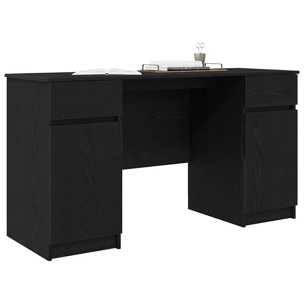 Skrivebord Svart eik Konstruert tre 140 x 49 x 76 cm