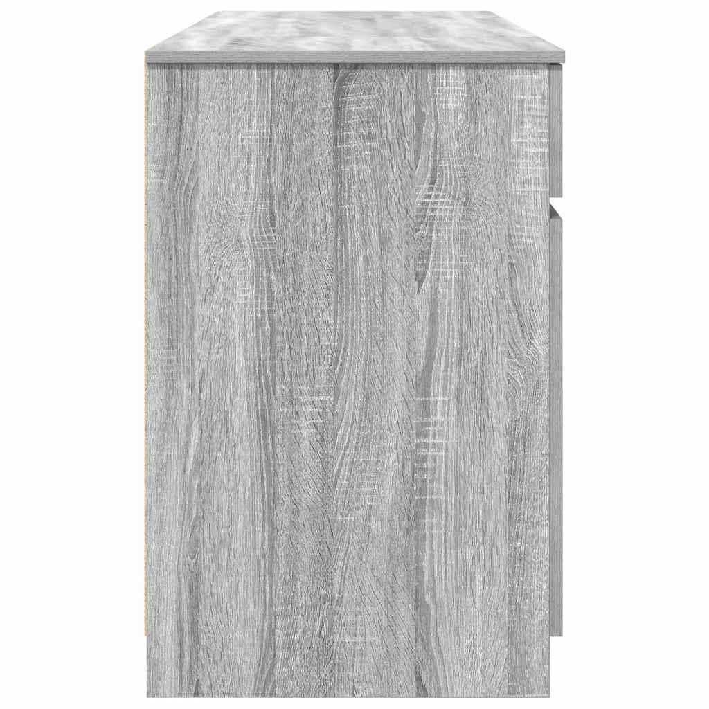 Skrivebord med skuff Grå sonoma 140 x 49 x 76 cm Konstruert tre