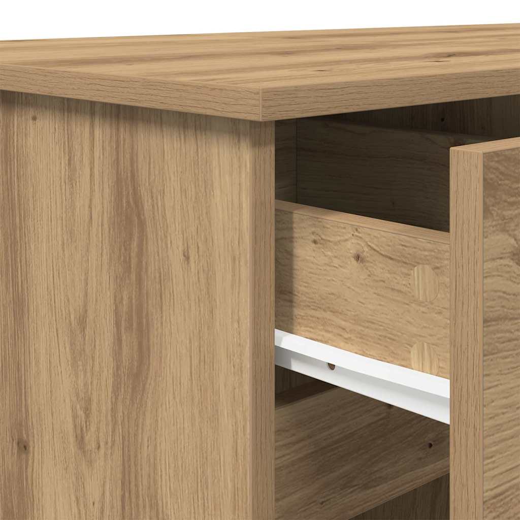 Skrivebord med dør artisan eik 140 x 49 x 76 cm Konstruert tre
