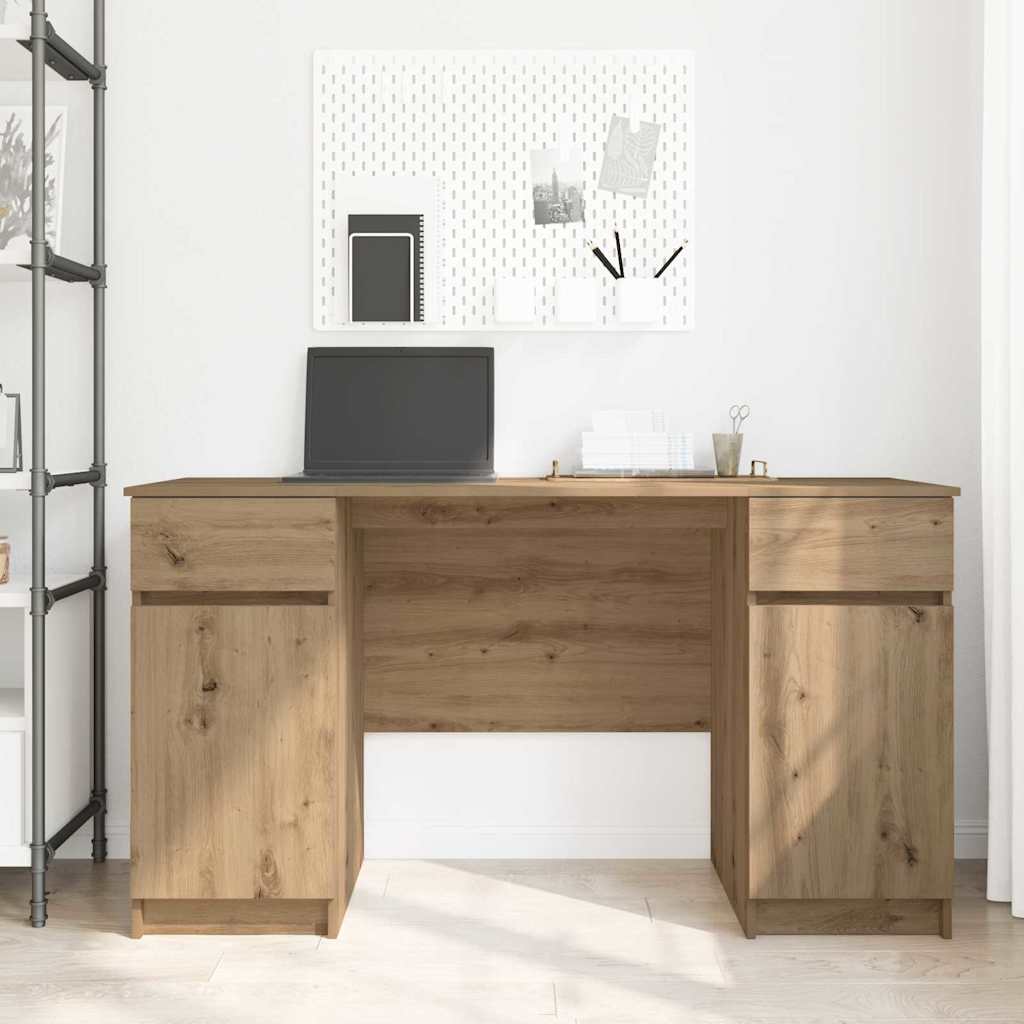 Skrivebord med dør artisan eik 140 x 49 x 76 cm Konstruert tre