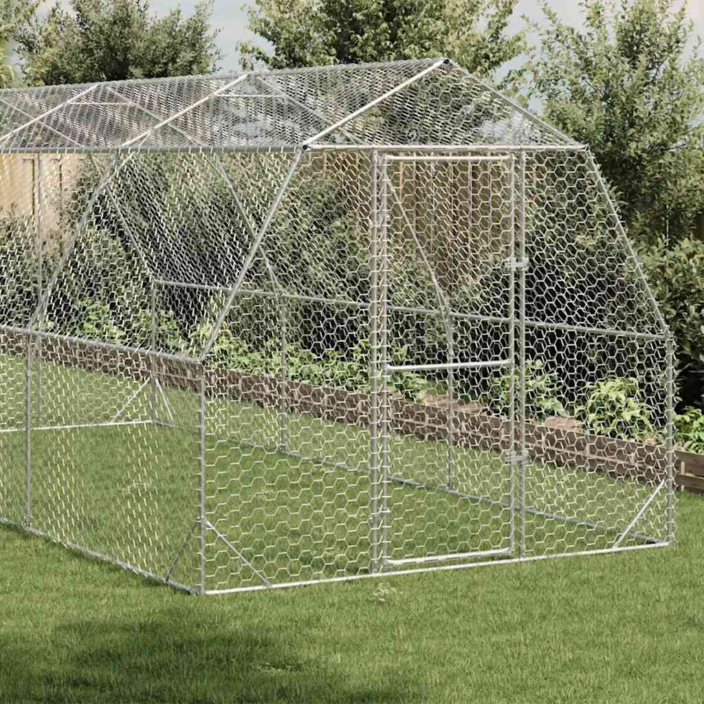 Kyllingløp 2,5x6x2,25 m galvanisert stål