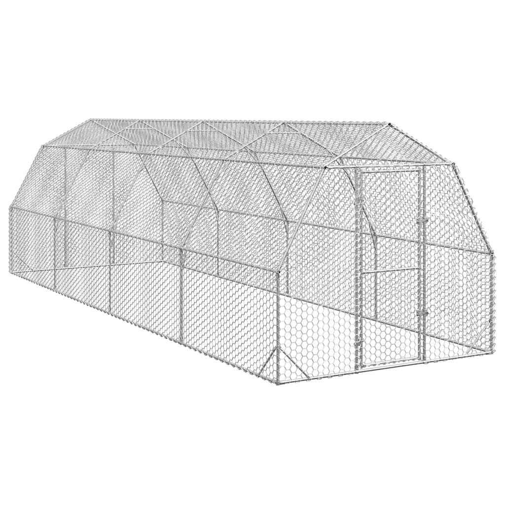 Kyllingløp 2,5x8x2,25 m galvanisert stål