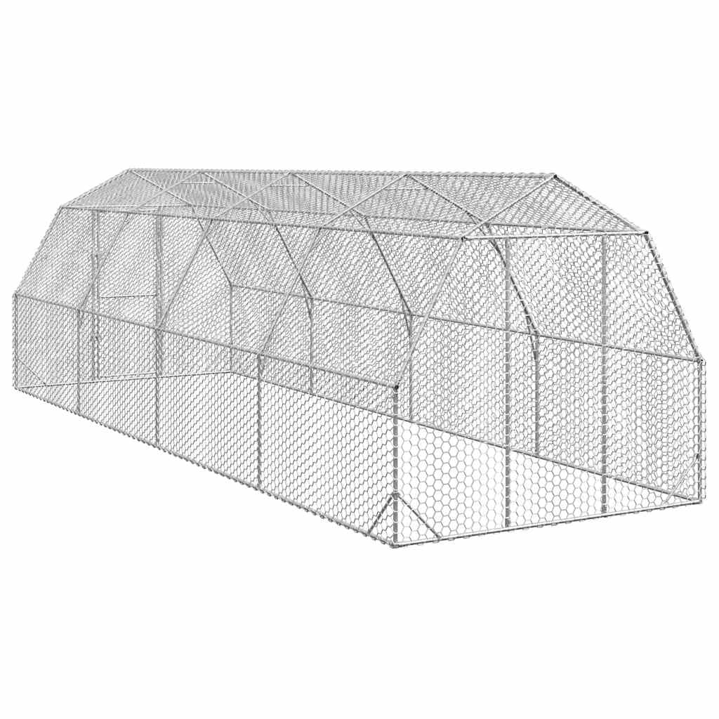 Kyllingløp 2,5x8x2,25 m galvanisert stål