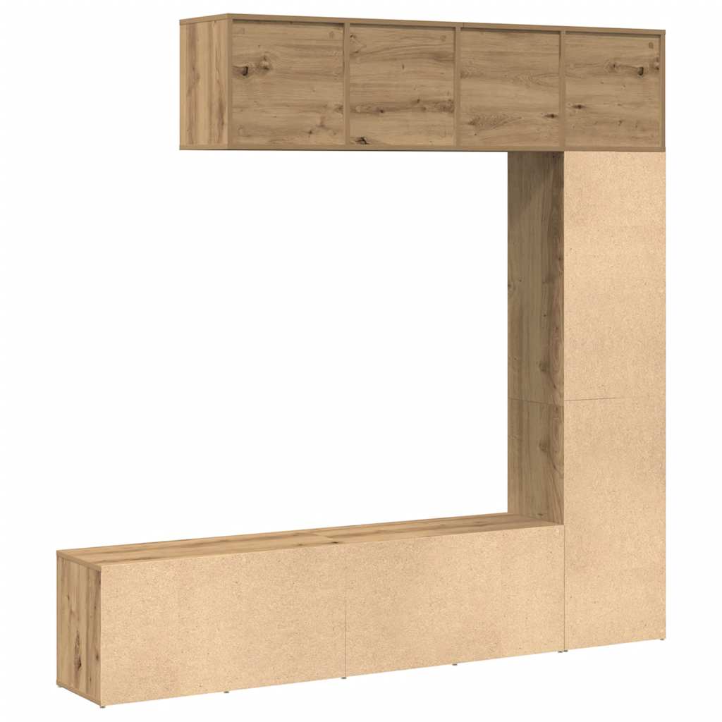 Bokskap 3 stk artisan eik konstruert tre