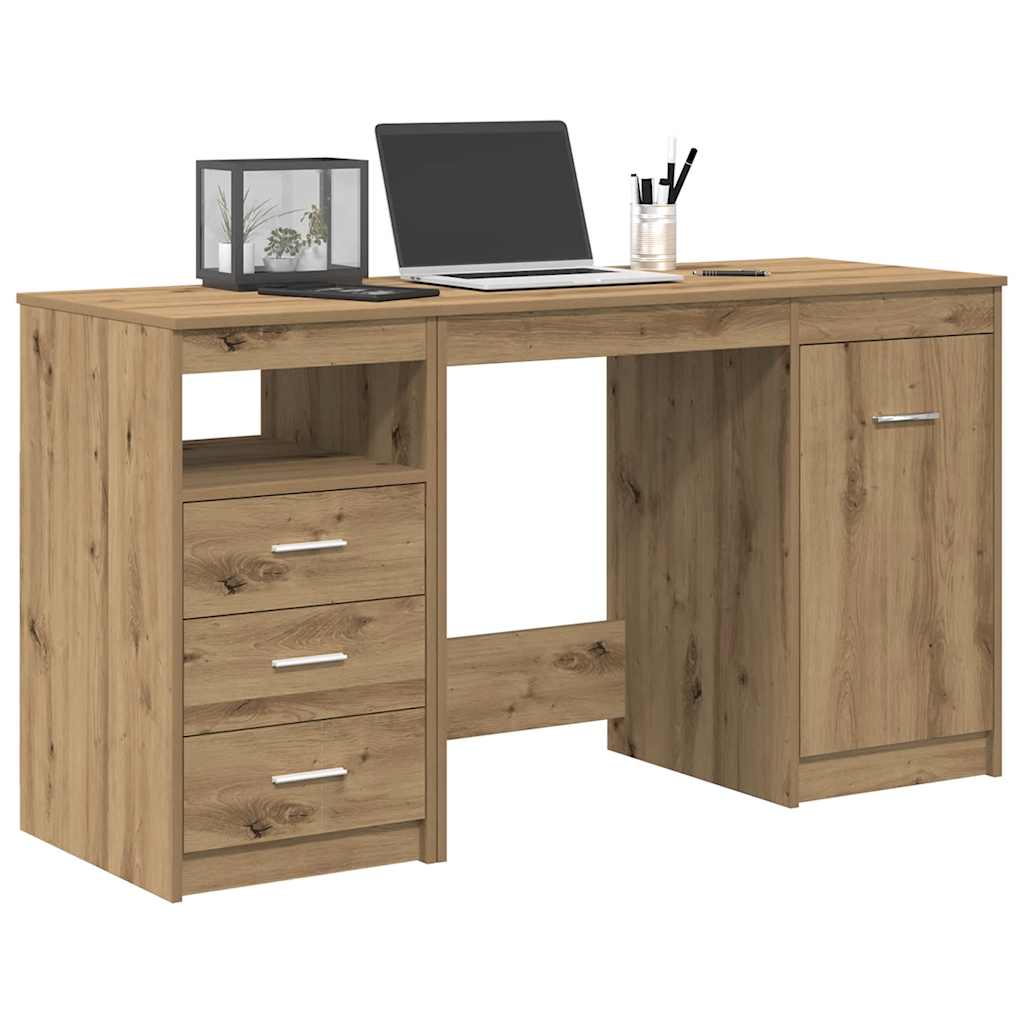 Skrivebord med skap artisan eik konstruert tre