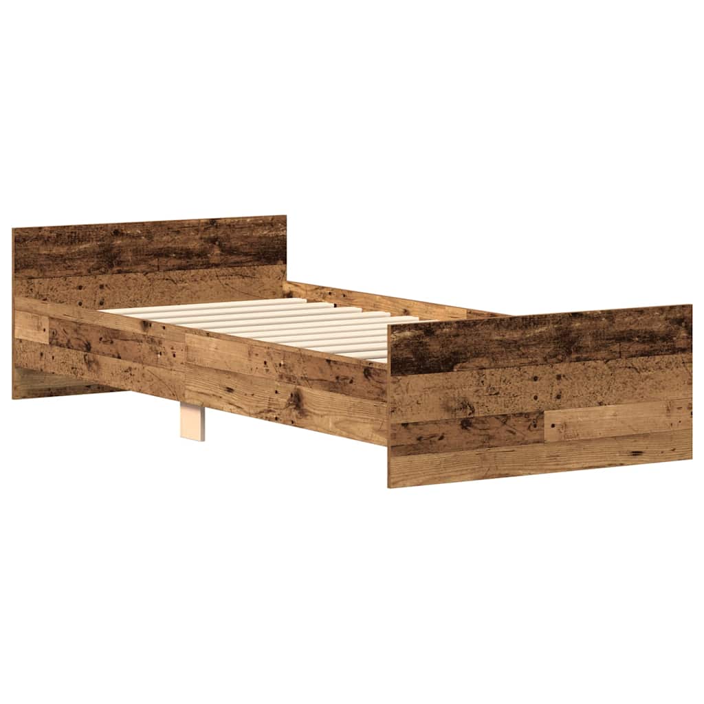 Sengeramme uten madrass gammelt tre 90x200 cm konstruert tre