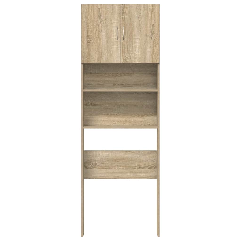 Vaskemaskinskap sonoma eik 64x24x190 cm konstruert tre