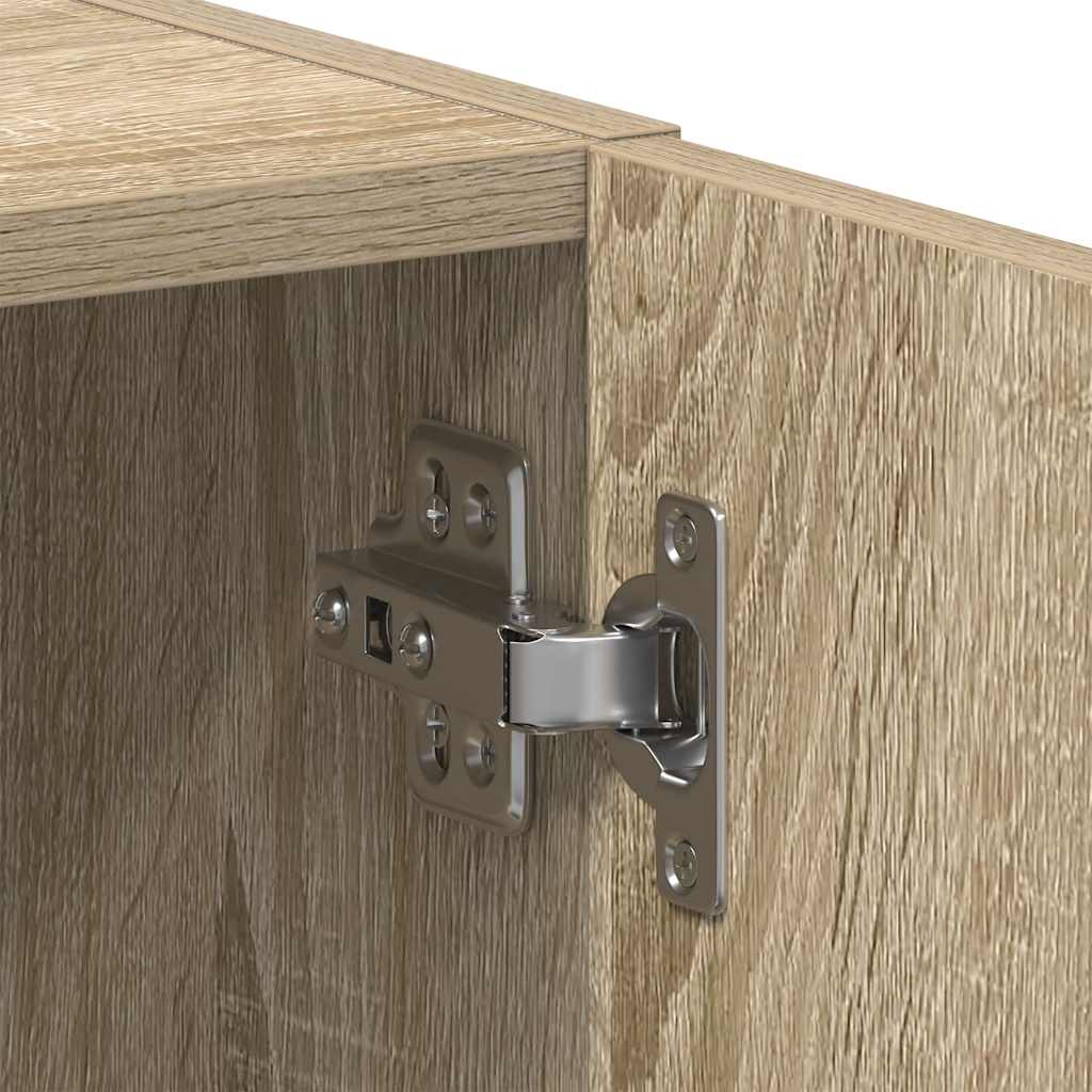 Vaskemaskinskap sonoma eik 64x24x190 cm konstruert tre