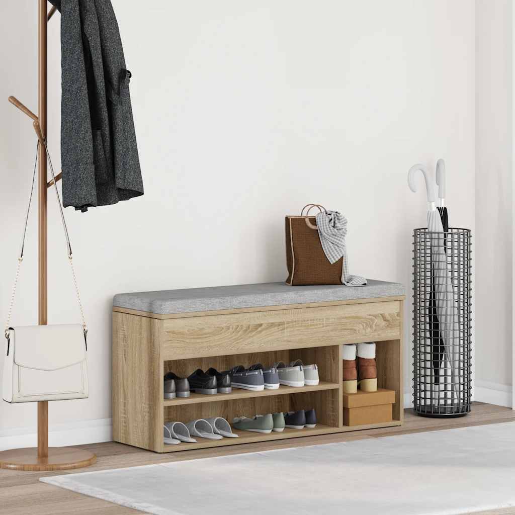 Skobenk sonoma eik 102x30,5x45 cm konstruert tre