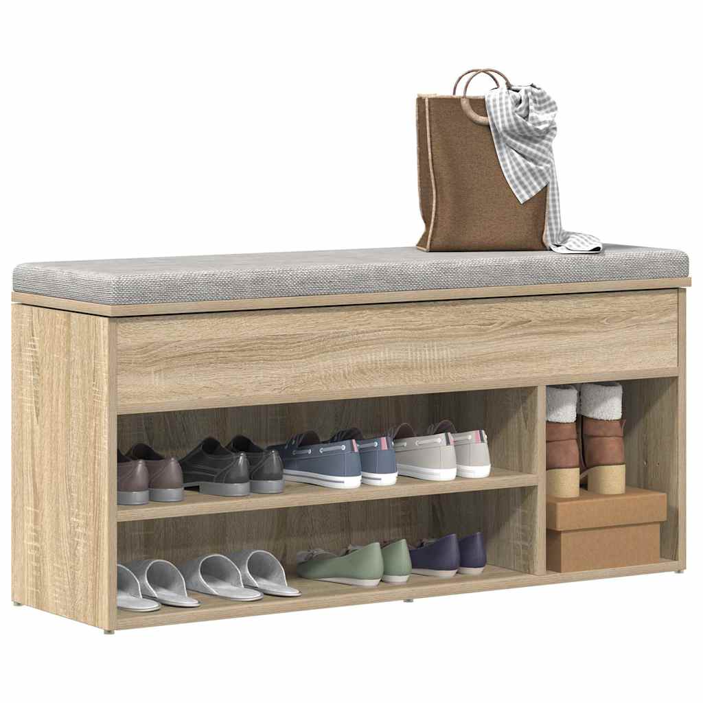 Skobenk sonoma eik 102x30,5x45 cm konstruert tre