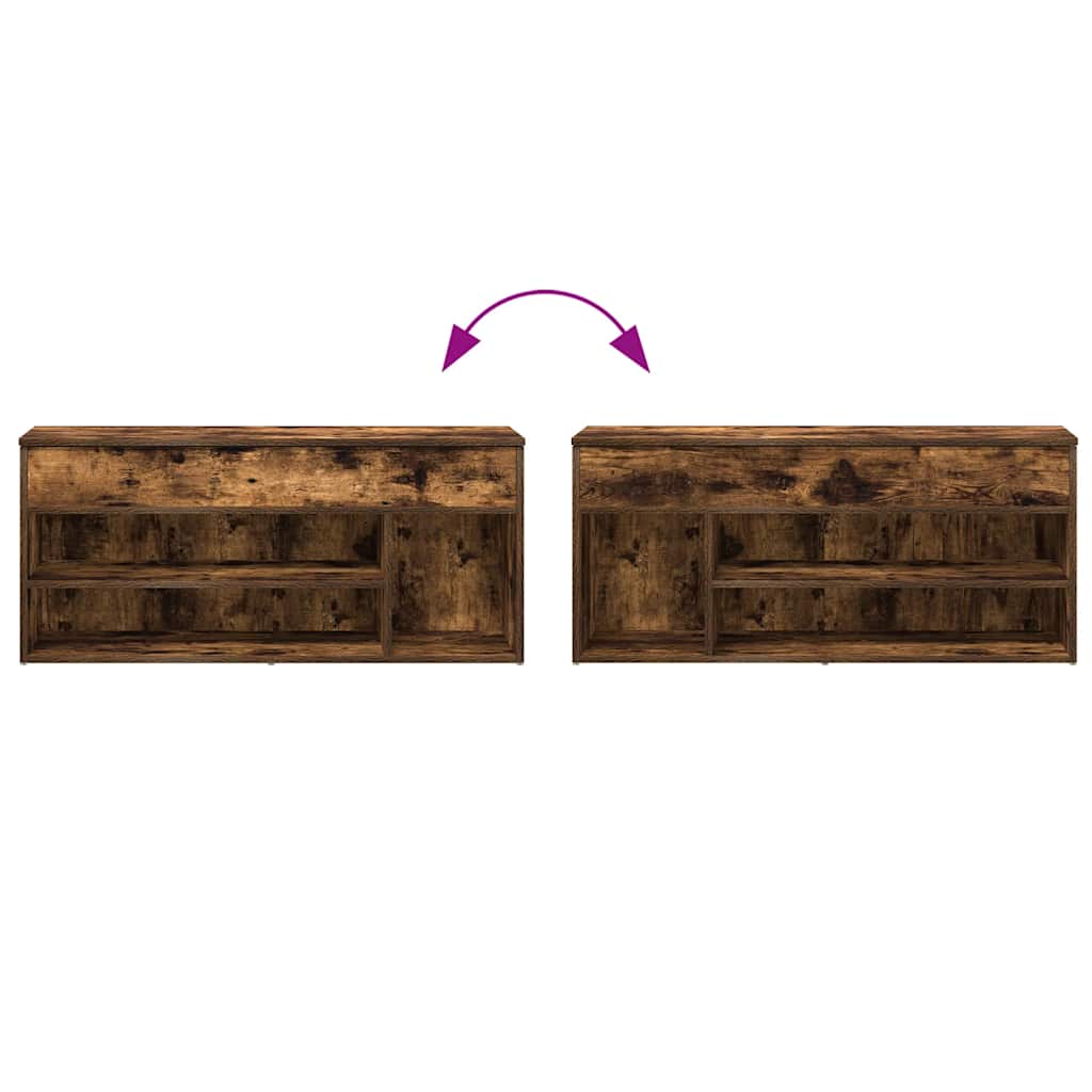Skobenk røkt eik 102x30,5x45 cm konstruert tre