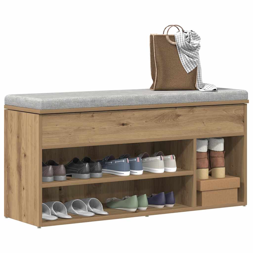 Skobenk artisan eik 102x30,5x45 cm konstruert tre