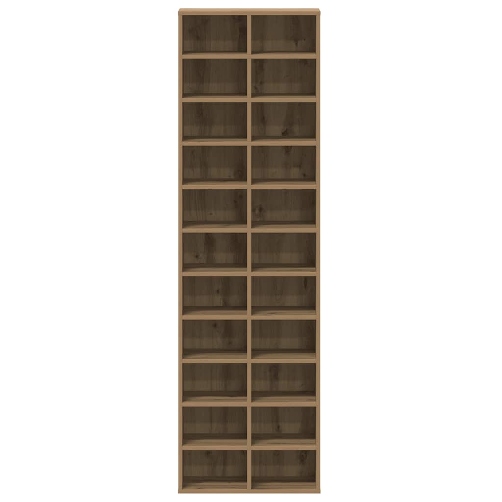 Skohylle artisan eik 54x34x183 cm konstruert tre