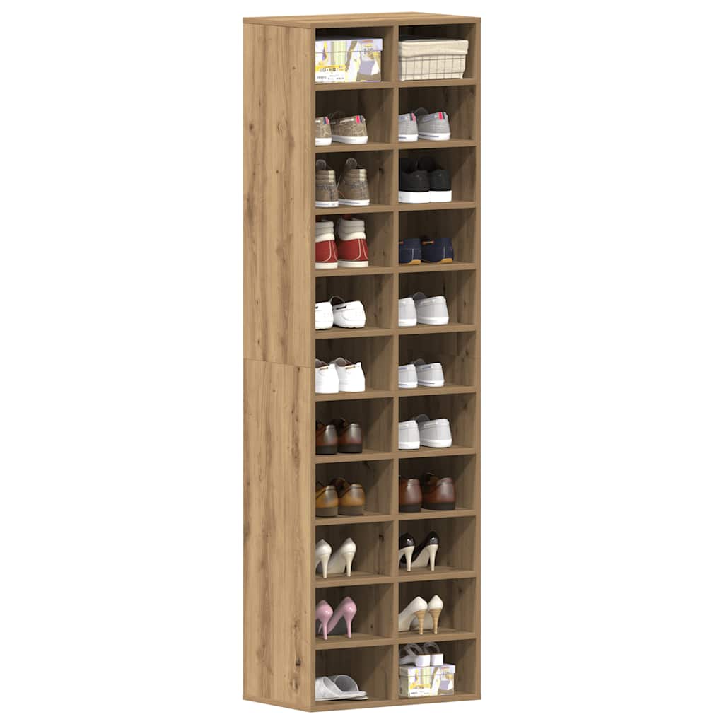 Skohylle artisan eik 54x34x183 cm konstruert tre