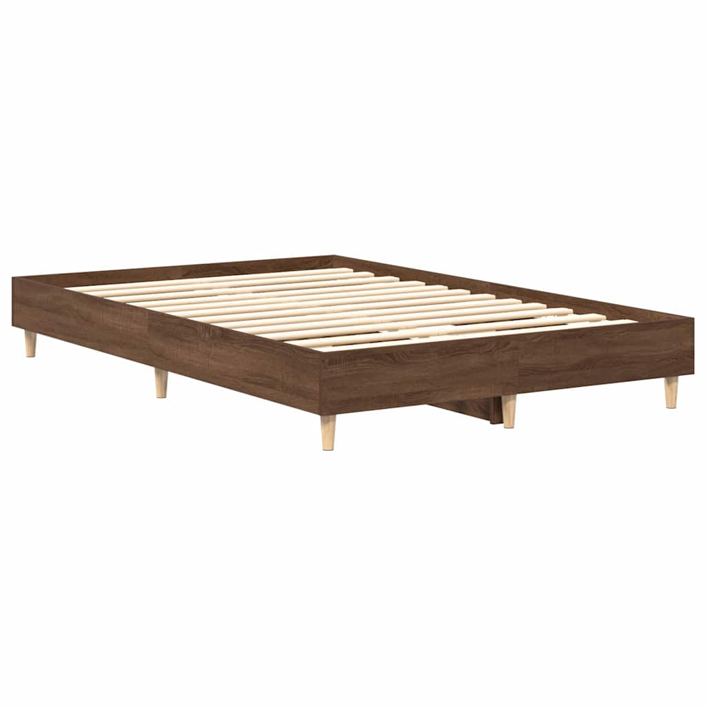Sengeramme uten madrass brun eik 120x200 cm konstruert tre