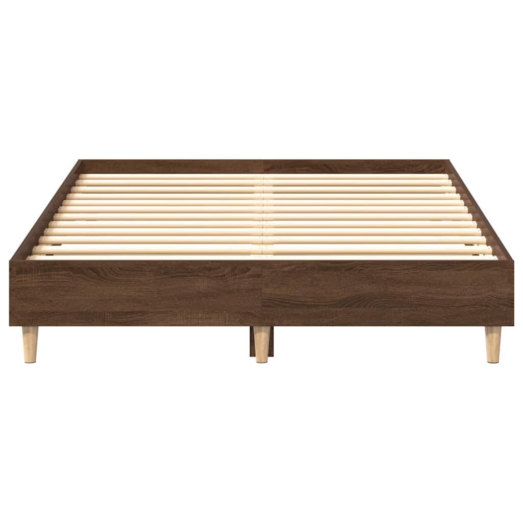 Sengeramme uten madrass brun eik 120x200 cm konstruert tre