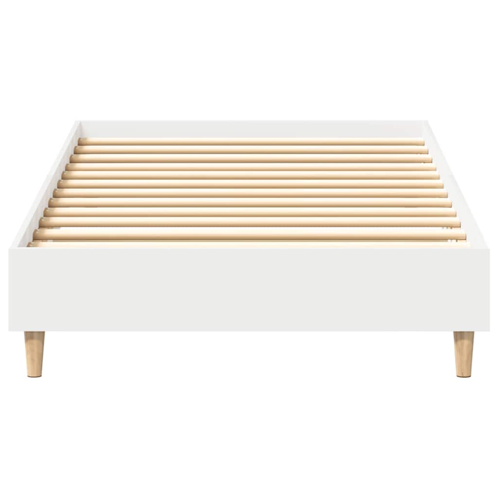 Sengeramme uten madrass hvit 100x200 cm konstruert tre