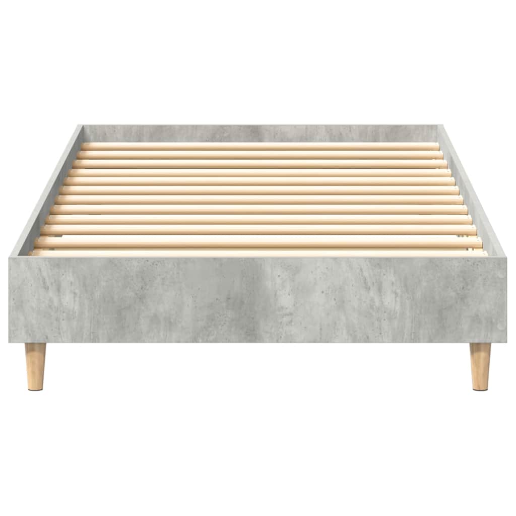 Sengeramme uten madrass betonggrå 100x200 cm konstruert tre