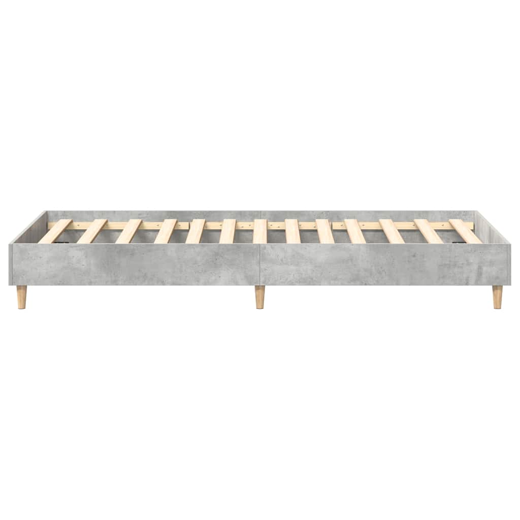 Sengeramme uten madrass betonggrå 100x200 cm konstruert tre