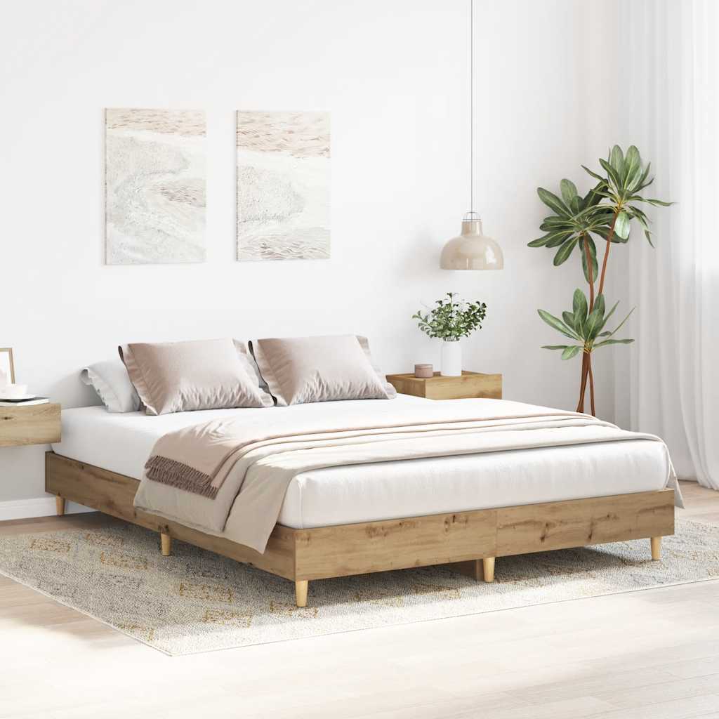 Sengeramme uten madrass artisan eik 90x200 cm konstruert tre