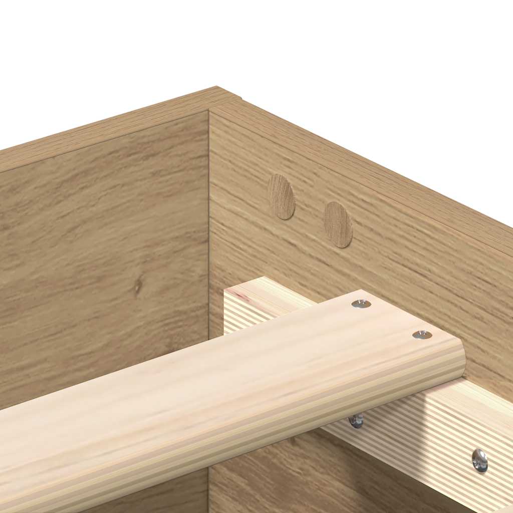Sengeramme uten madrass artisan eik 120x190 cm konstruert tre