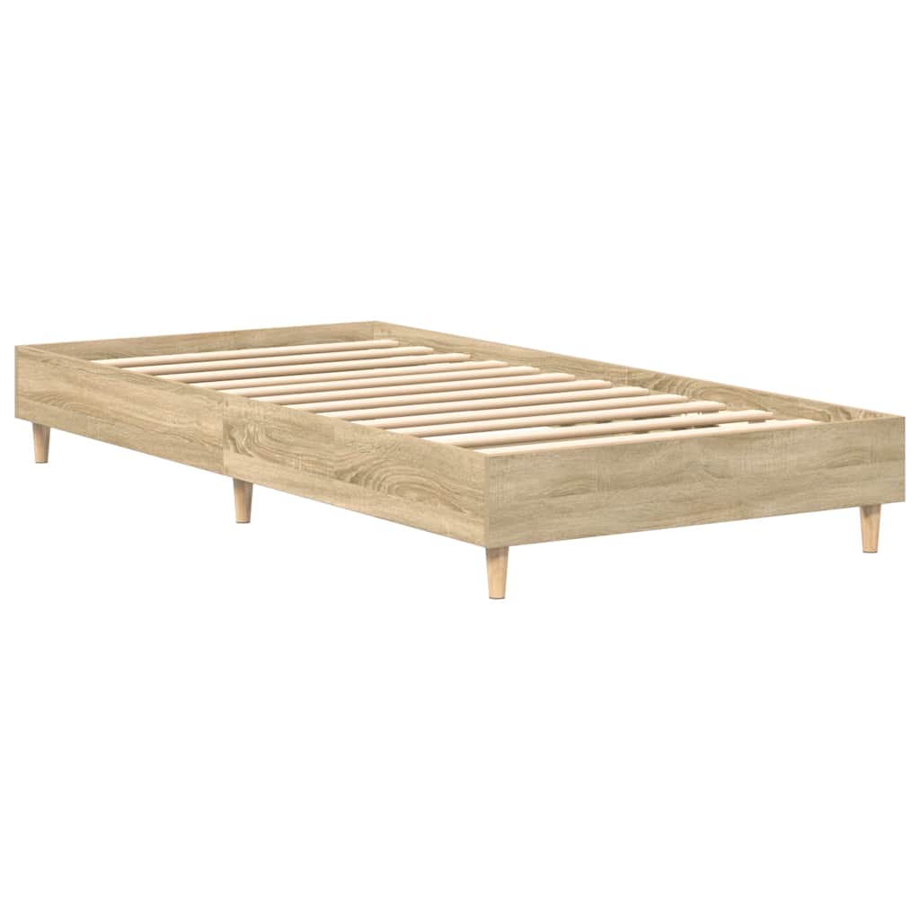 Sengeramme uten madrass sonoma eik 75x190 cm konstruert tre