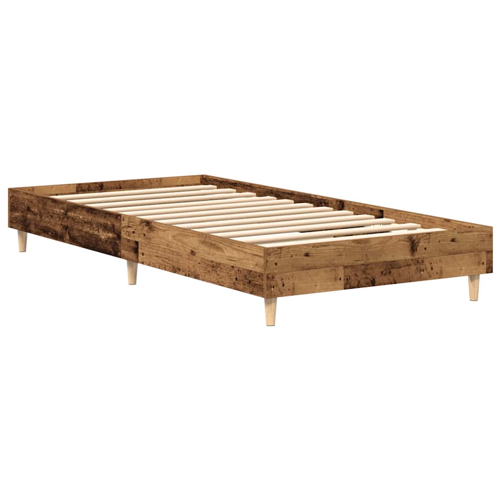 Sengeramme uten madrass gammelt tre 75x190 cm konstruert tre