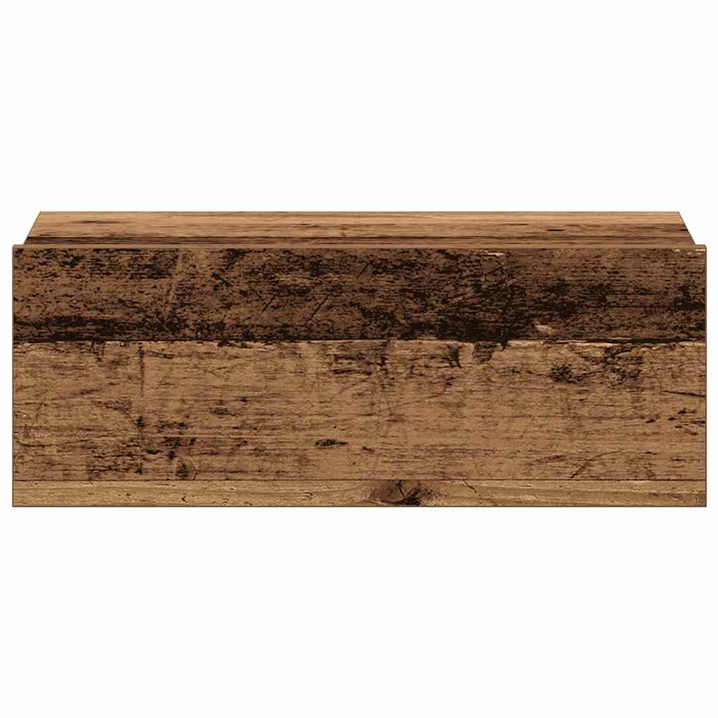 Flytende nattbord gammelt tre 40x32x15 cm konstruert tre